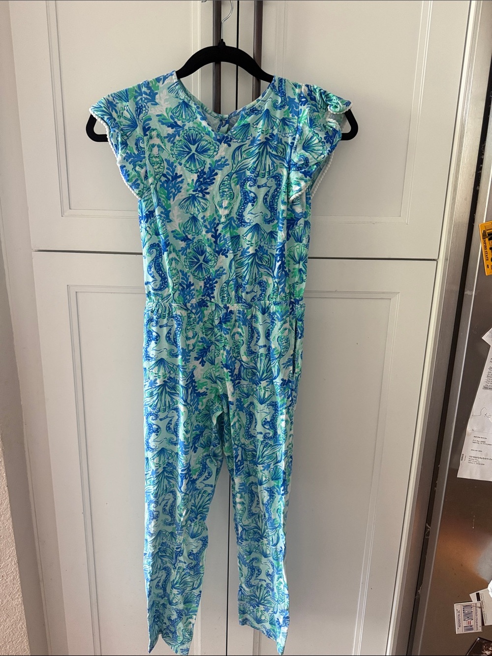 Girls' Blue & Green mermaids tail and seashells  Jumpsuit ( yellow box)